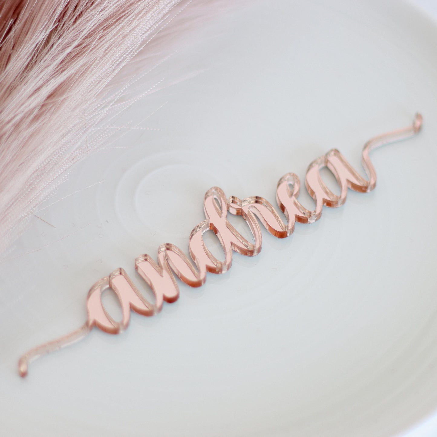 Custom Laser Cut Name Plate for Wedding, Personalized Acrylic Place Cards, Table Décor for Dinner Party, Wooden Place Tag