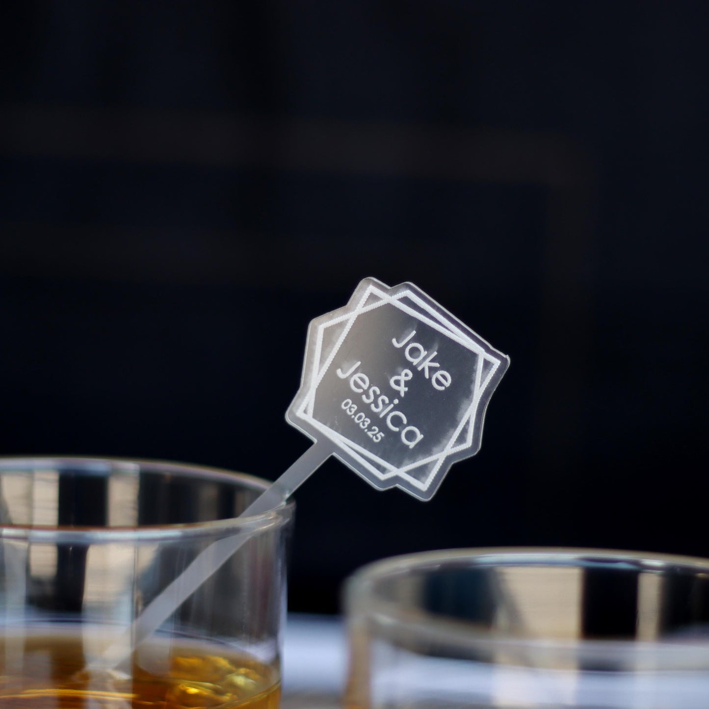 Personalized Wedding Drink Stirrers – Custom Swizzle Sticks for Elegant Wedding Cocktails & Bar Decor (Set of 10)
