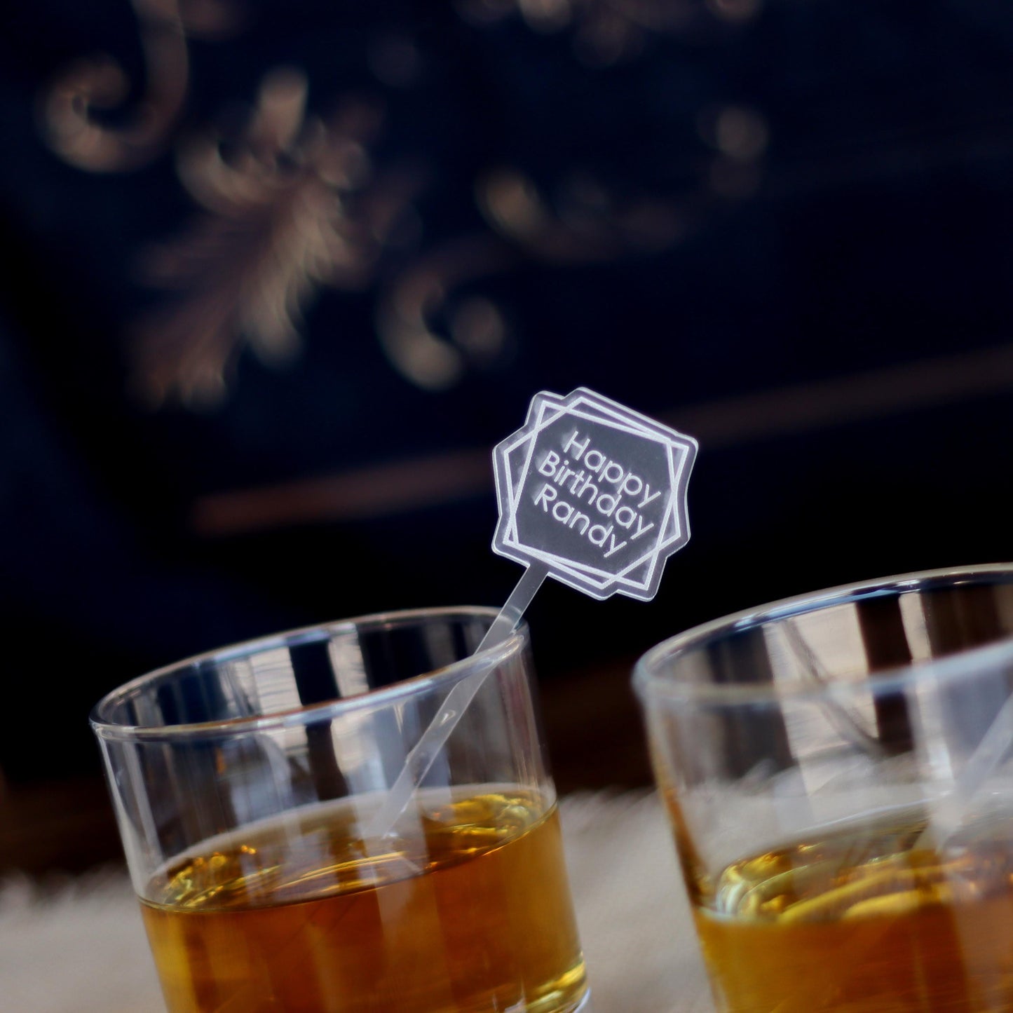 Personalized Birthday Drink Stirrers, Custom Name Swizzle Sticks, 40th, 50th, 60th, Aged to Perfection Stir Sticks (Set of 10)