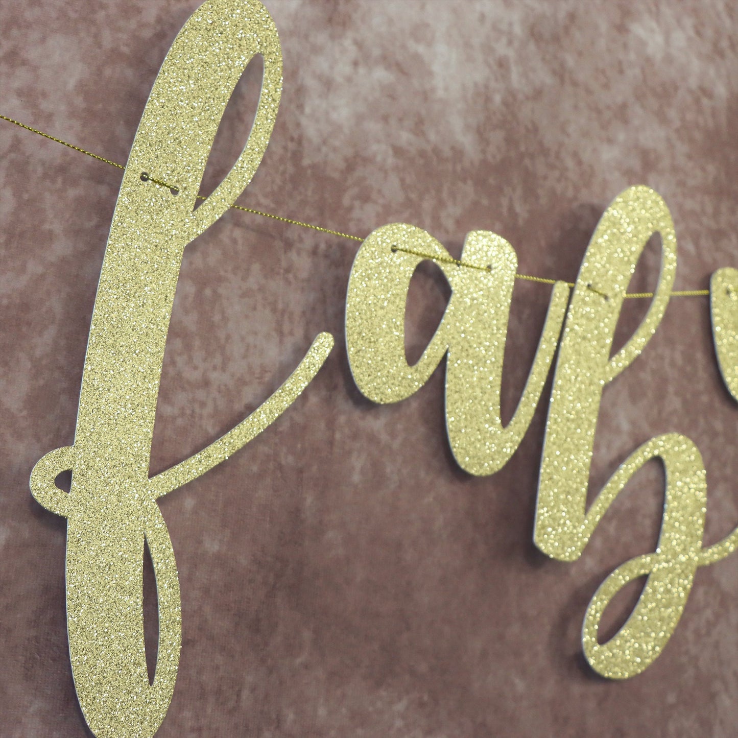 40 and Fabulous Banner, 40th Birthday Party Banner, Gold Glitter Birthday Decor, Sparkling 40th Celebration, Elegant 40th Birthday Sign