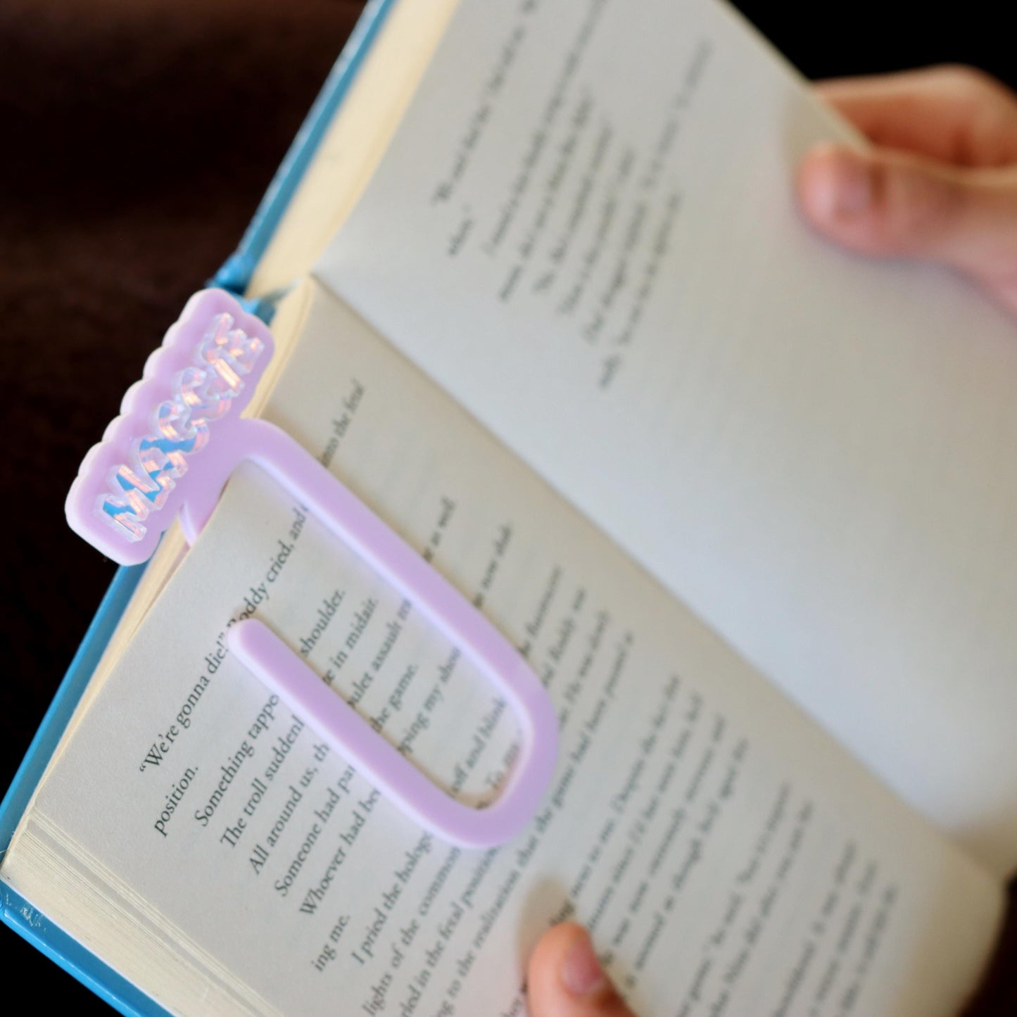 Personalized Bookmark for Book Lovers, Custom Acrylic Bookmark Gift, 3D Engraved Bookmark, Unique Christmas Gift for Her, Paperclip Bookmark