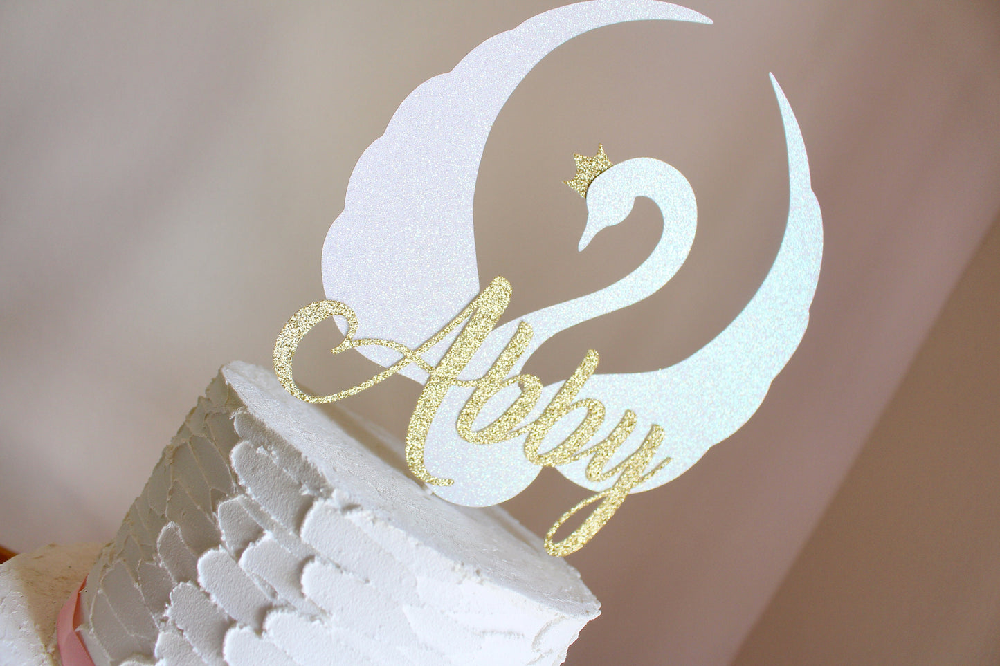 Swan Cake Topper, Swan 1st Birthday Decorations, Swan Princess Birthday