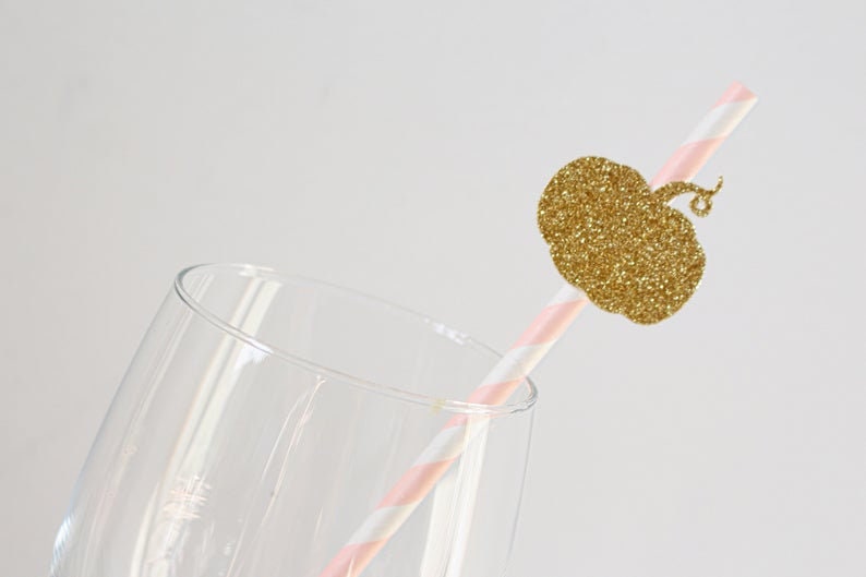 Little Pumpkin Straws, Pumpkin Baby Shower Decoration, Pumpkin 1st Birthday, Our Little Pumpkin is Turning One