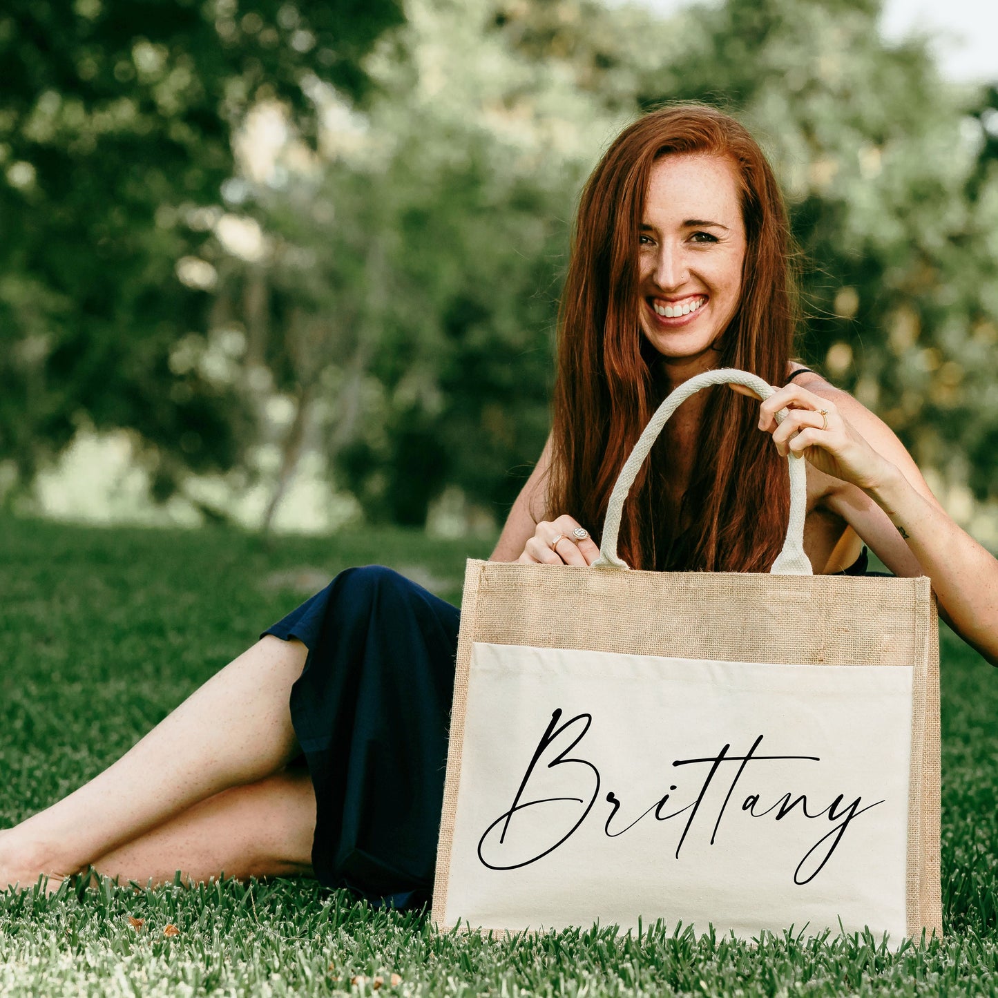 Personalized Name Tote Bag, Custom Bridesmaid Tote, Bridal Party Bag, Zippered Tote Bag, Beach Wedding Totes, Welcome Tote Bag