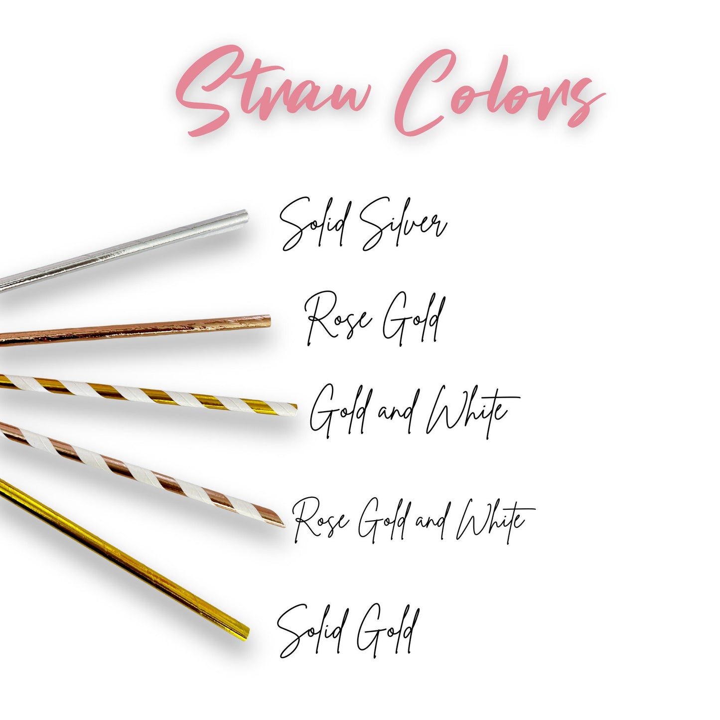 Rose Gold 40th Birthday Straws - Elegant Party Decorations, Drinkware Supplies, 40th Birthday Celebration, Chic 40th Party Accessory