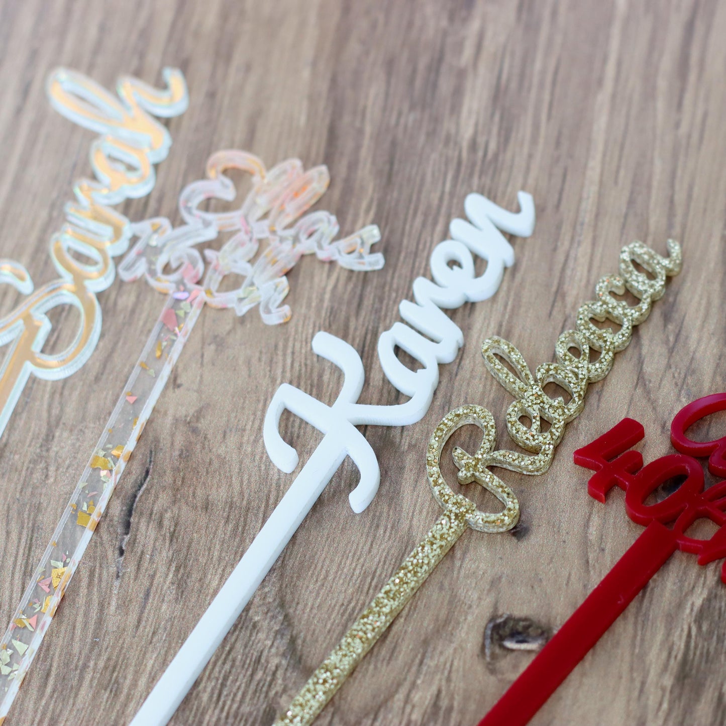 Custom Bridal Shower Stir Sticks, Personalized Acrylic Drink Stirrers in Pastel, Glitter & Mirrored Colors, Bride To Be Cocktail Stirrers