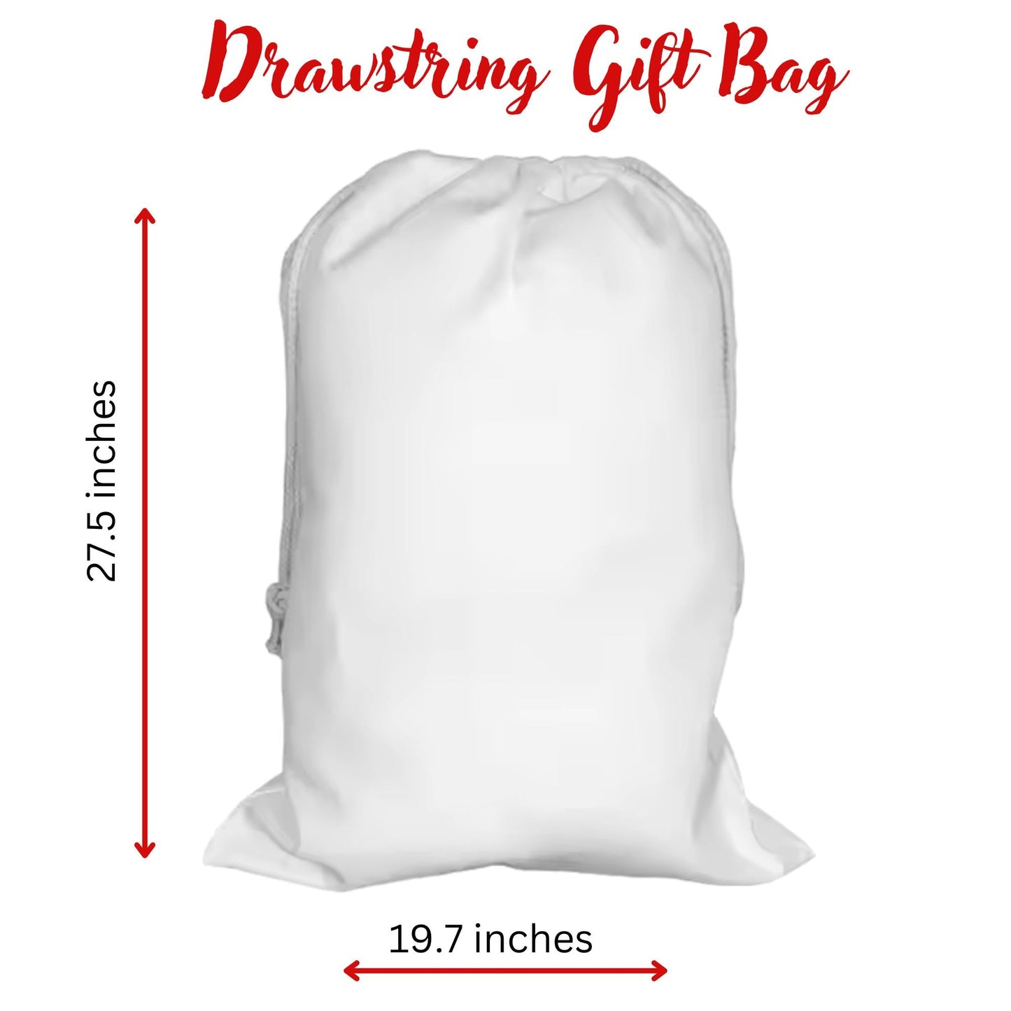 Personalized Christmas Santa Sack Gift Bag with Custom Photo, Christmas gift bag, Holiday Gift for Kids, Reusable Gift Bag