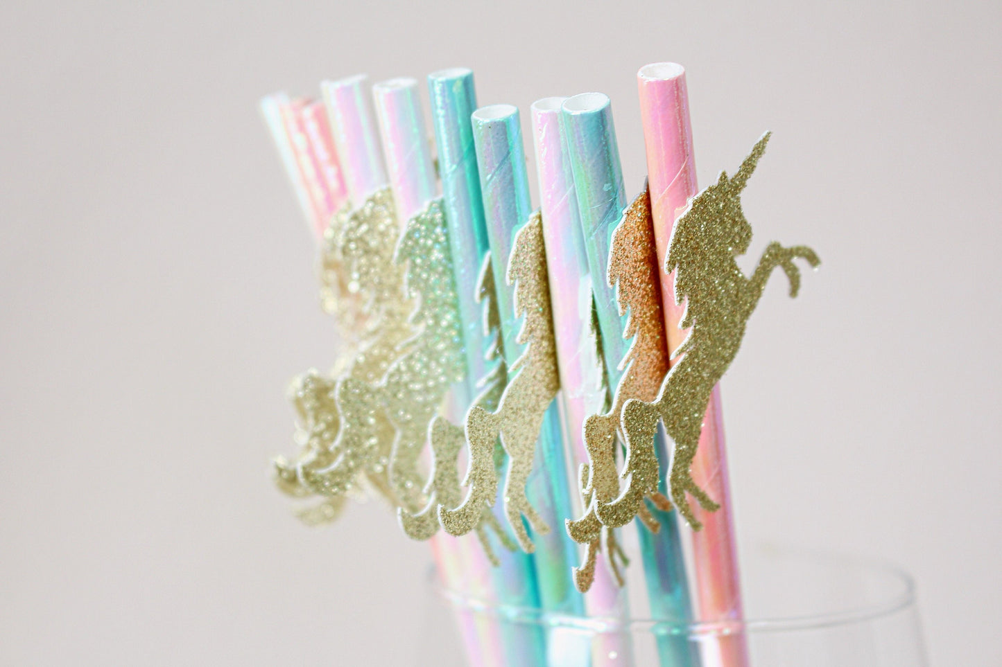 Unicorn Party, Unicorn Birthday Decorations, Unicorn Party Favors, Unicorn Straws, Irridescent straws