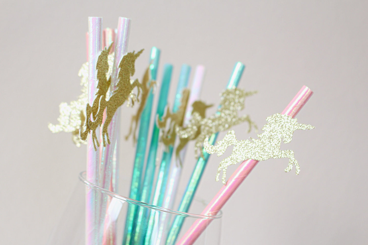 Unicorn Party, Unicorn Birthday Decorations, Unicorn Party Favors, Unicorn Straws, Irridescent straws