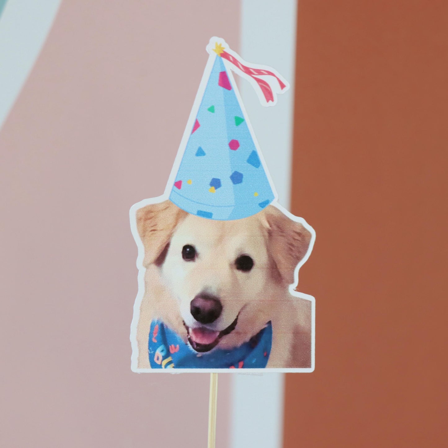 Custom Dog Birthday Cupcake Toppers, Personalized Pet Photo Toppers for Puppy Parties, Face Photo Toppers for Pet Birthdays