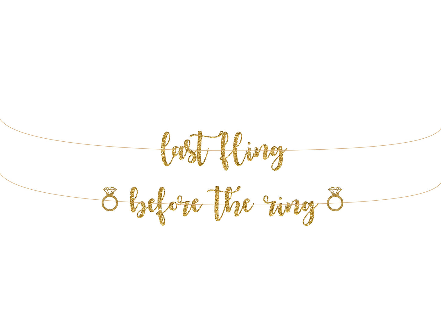 Last fling before the ring banner - One last fling - Last fling decor - Bachelorette Banner - Engagement banner- final fling banner