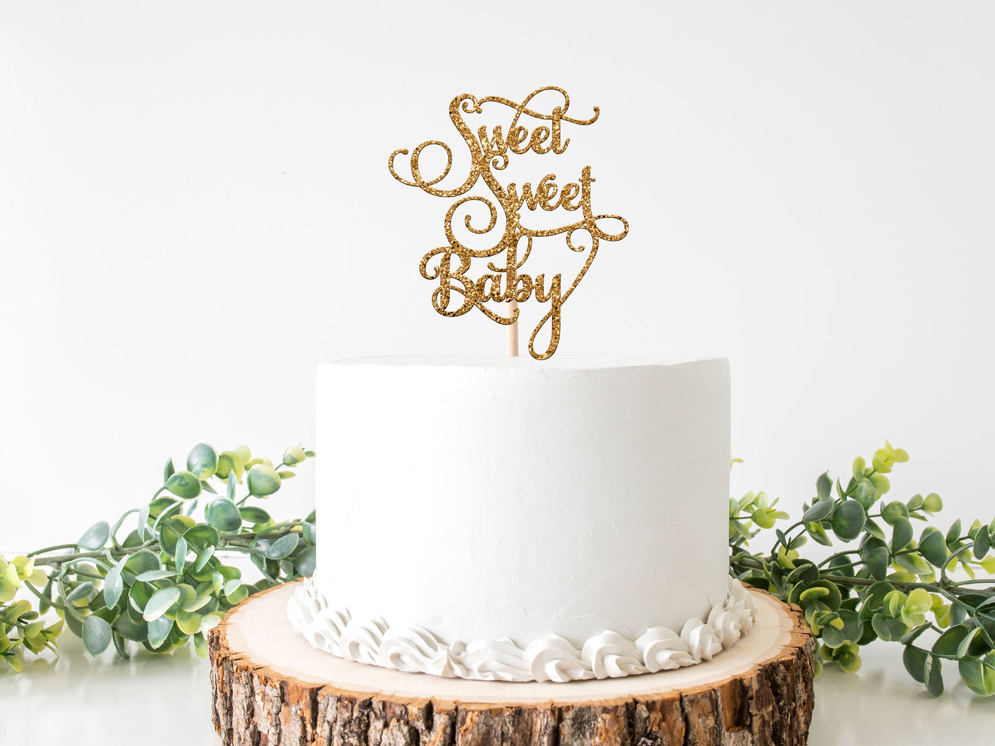 Baby Shower Cake Topper for Girl or Boy, Sweet Baby Cake Topper, Sweet Sweet Baby, Baby Shower Decorations, Gold Glitter Cake Topper