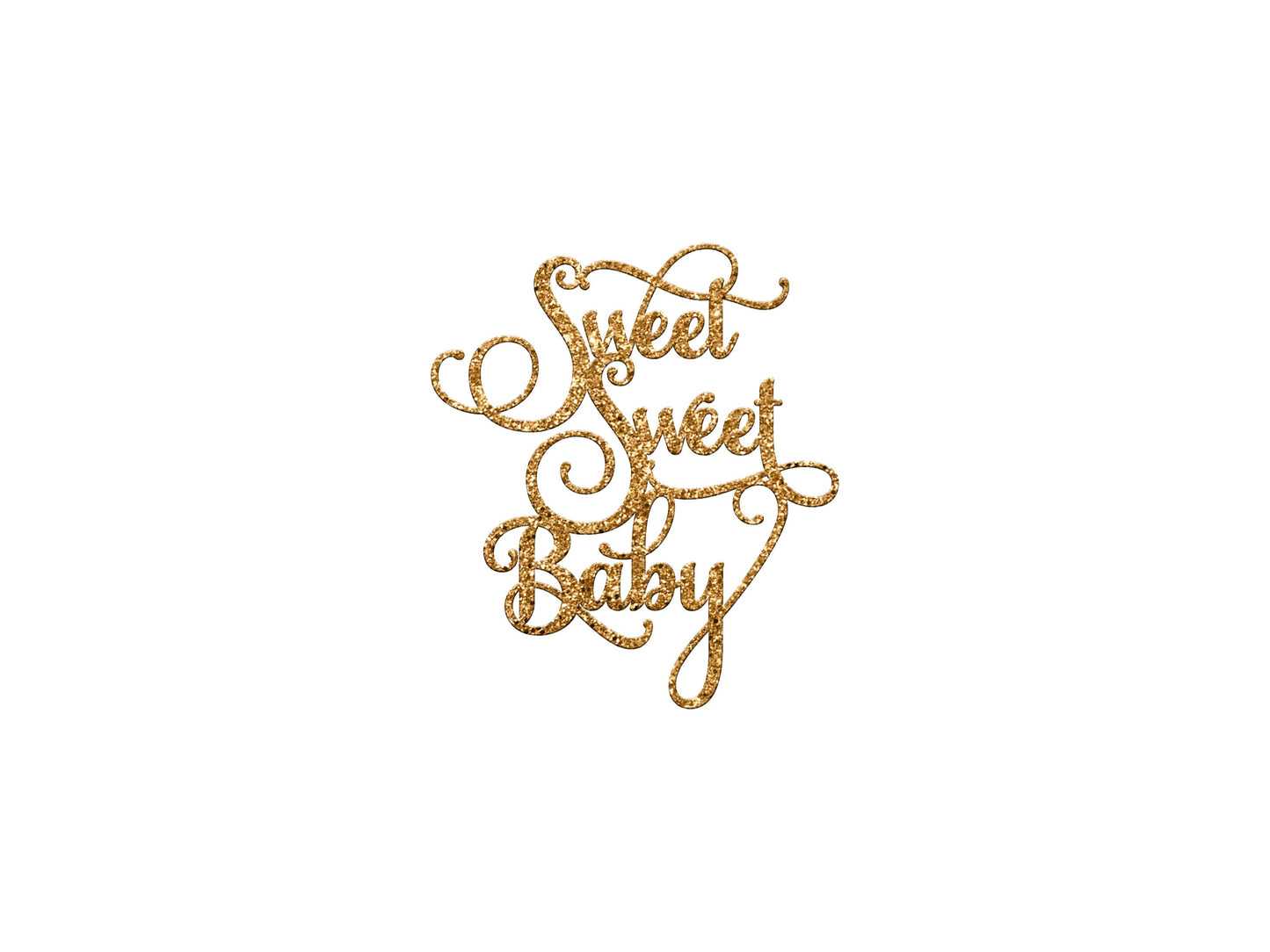 Baby Shower Cake Topper for Girl or Boy, Sweet Baby Cake Topper, Sweet Sweet Baby, Baby Shower Decorations, Gold Glitter Cake Topper