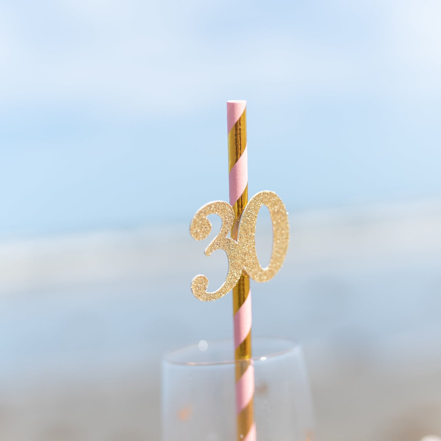 30th Birthday Party Straws, 30th Birthday Party Decorations, Dirty thirty party, 30th Birthday for her, Pink and gold 30th Birthday Decor