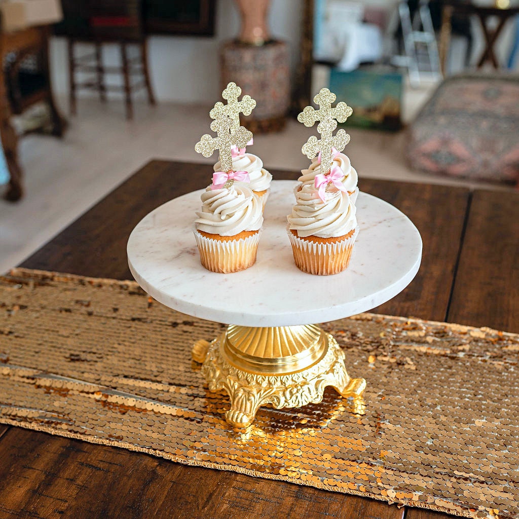 Baptism Cupcake Toppers - Christening Decor, Mi Bautizo, Boy & Girl Baptism Gifts, Gender-Neutral Celebration, Religious Event Accents