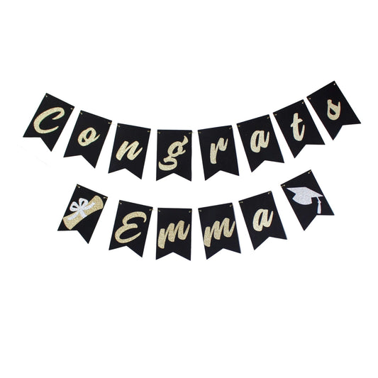 Class of 2024 Personalized Graduation Banner - High School Graduation Pennant Banner - Custom Graduation Decorations