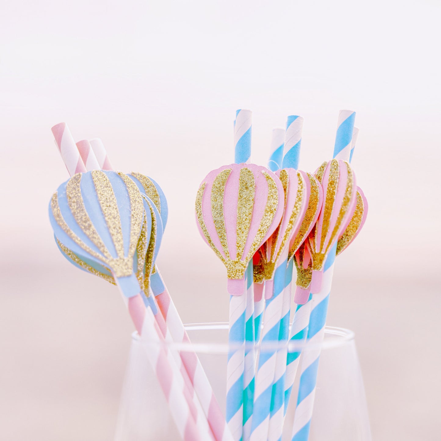 Hot Air Balloon Decorations - Hot Air Balloon Party - Up Up and Away - Fly Away with me - Party Straws - Paper Straws - First Birthday Party