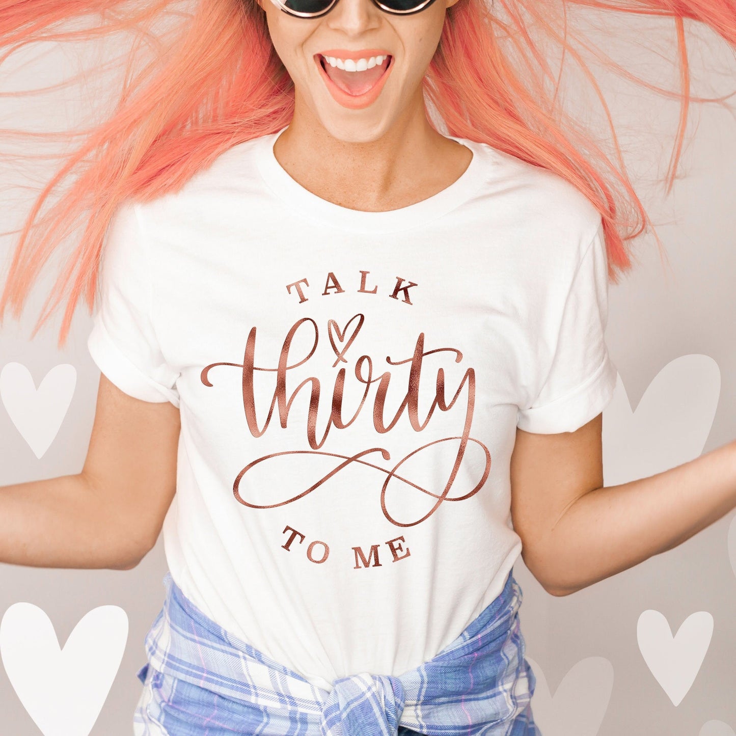 30 and Fabulous T-Shirt - Talk 30 to Me Birthday Tee - Dirty Thirty Shirt - Trendy 30th Birthday Gift for Her - Thirty AF Celebration Top