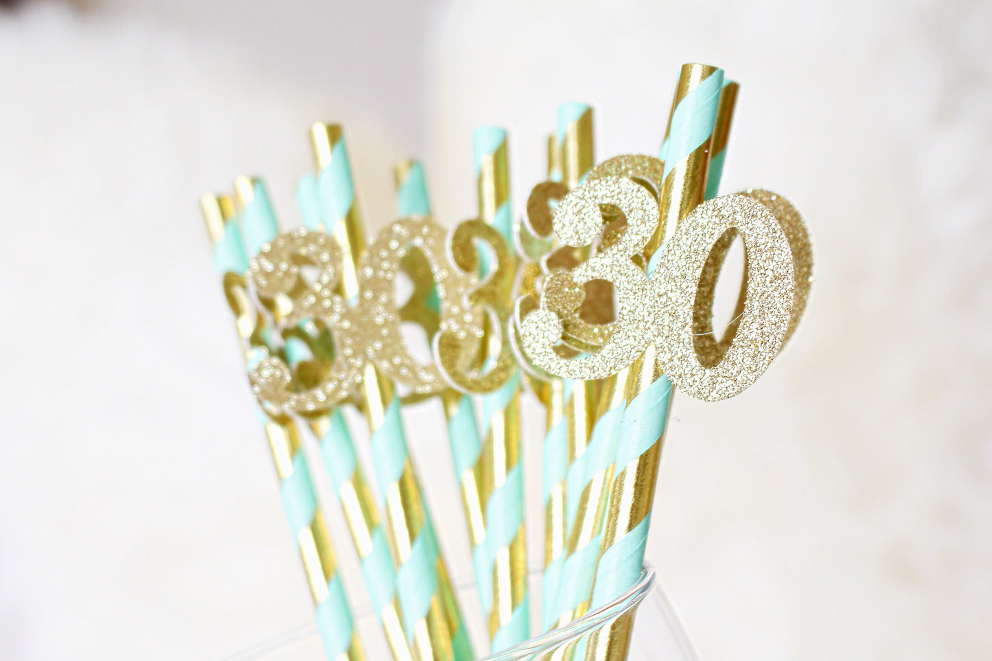 30th Birthday Party Straws