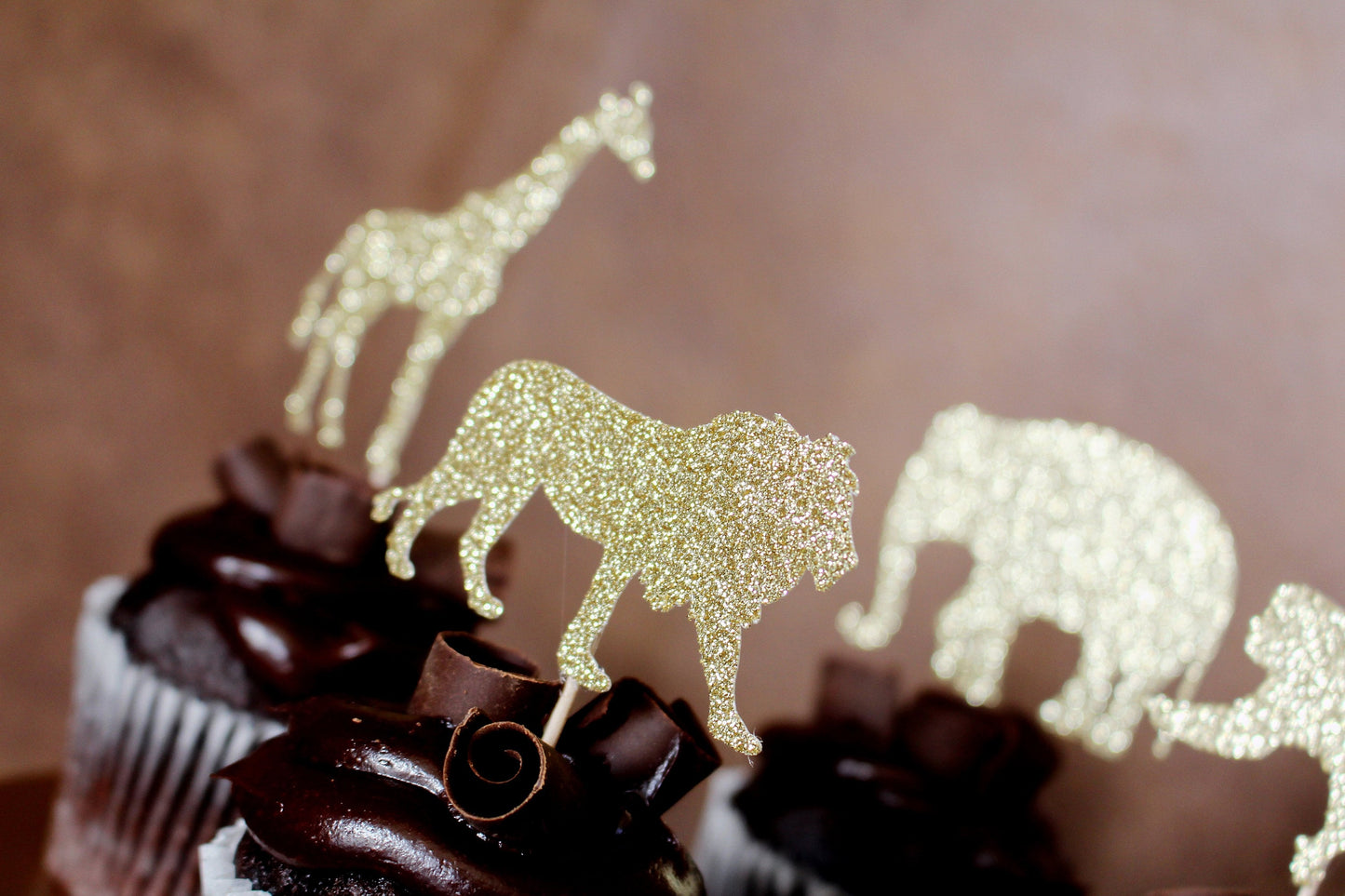 Jungle Safari Animal Cupcake Toppers