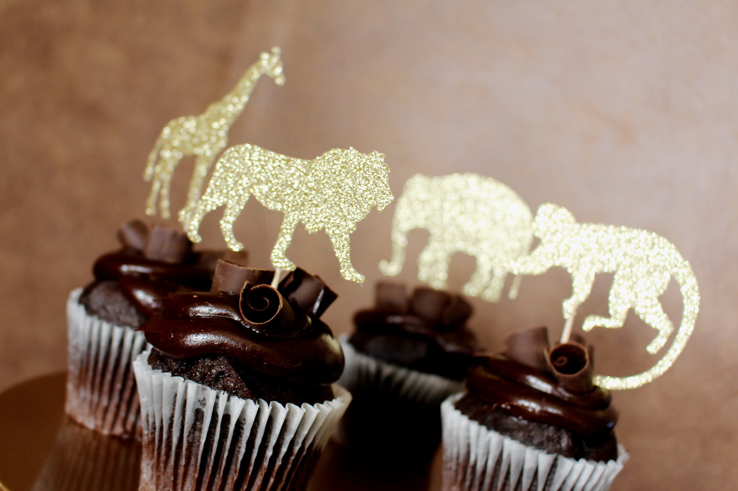 Jungle Safari Animal Cupcake Toppers