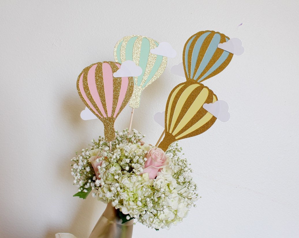 Hot Air Balloon First Birthday Centerpiece