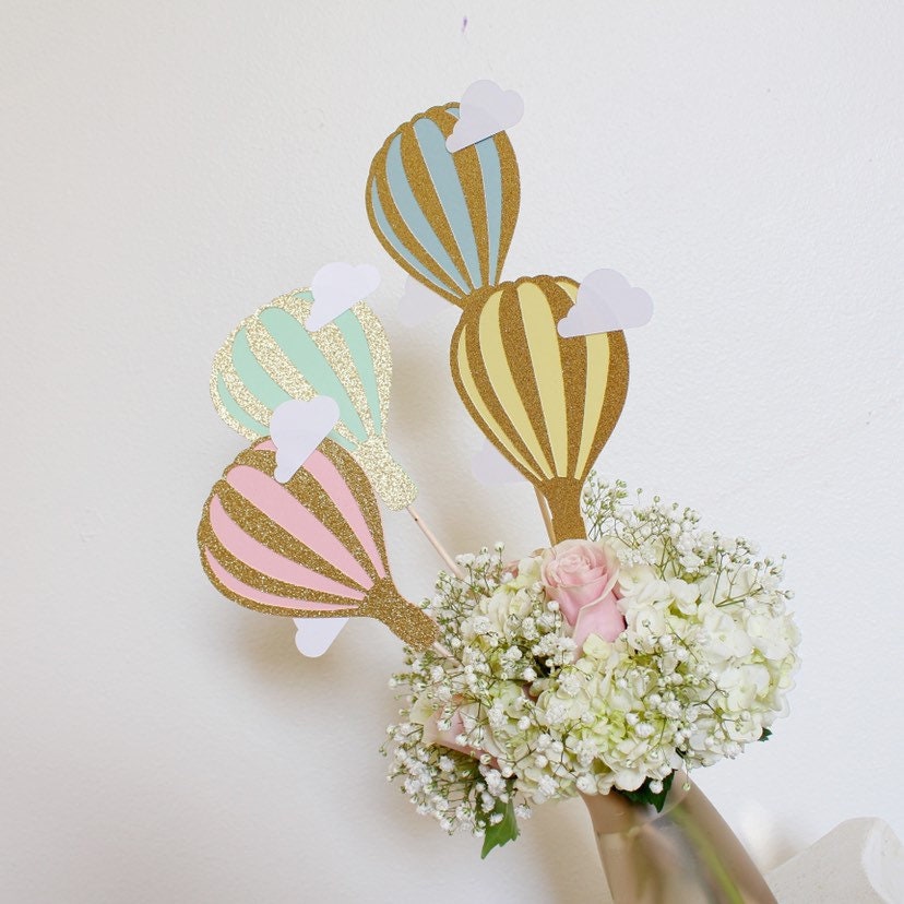 Hot Air Balloon First Birthday Centerpiece