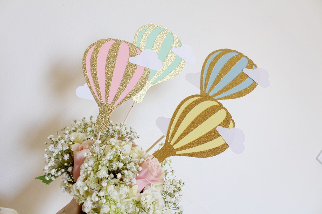 Hot Air Balloon First Birthday Centerpiece