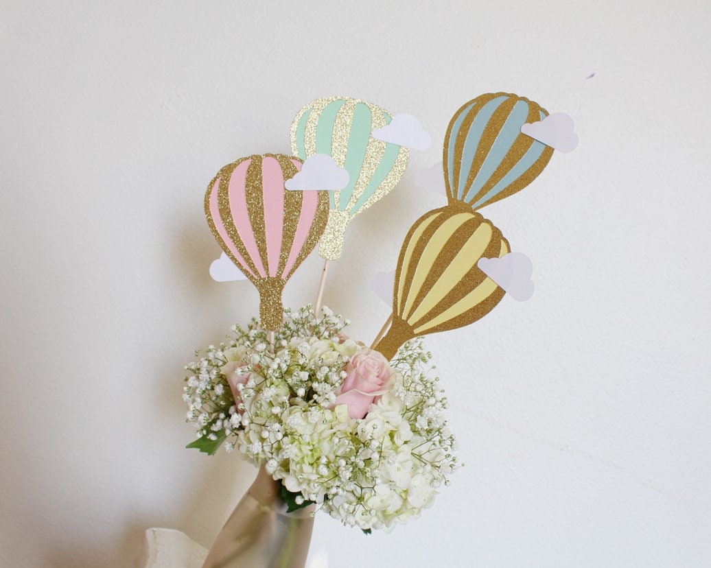 Hot Air Balloon First Birthday Centerpiece