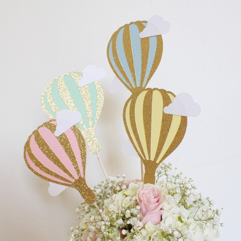 Hot Air Balloon First Birthday Centerpiece