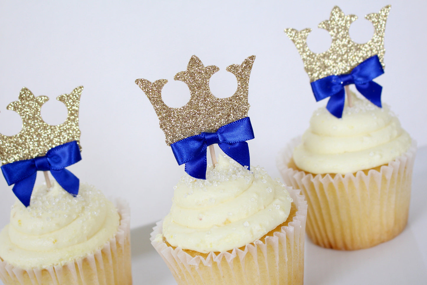 Royal Prince Crown Baby Shower  Cupcake Toppers Decor