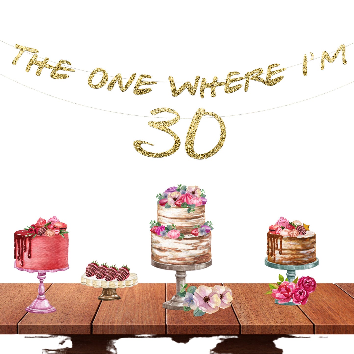 The One Where I'm Thirty 30th Birthday Banner