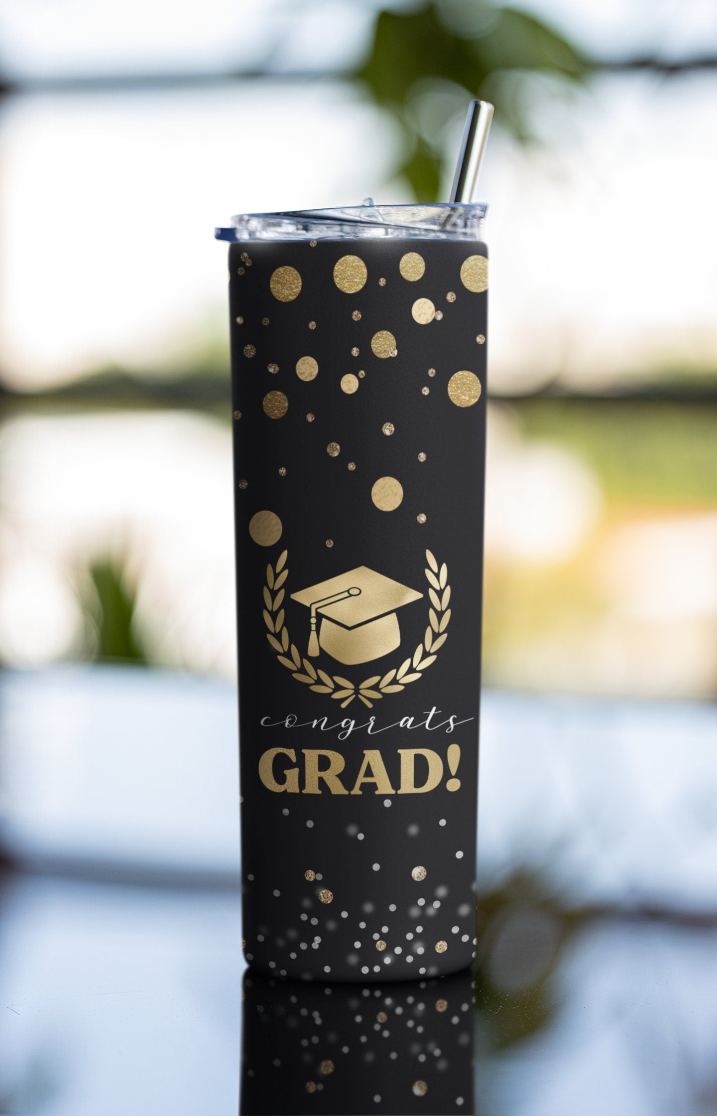 Class of 2024 Skinny Tumbler - Elegant Graduation Gift