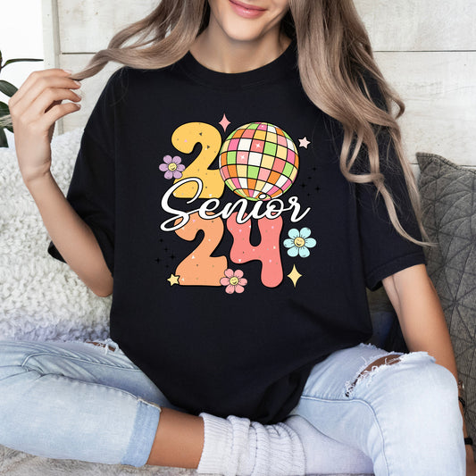 Class of 2024 Retro Disco T-Shirt - Personalized Vintage Grad Gift