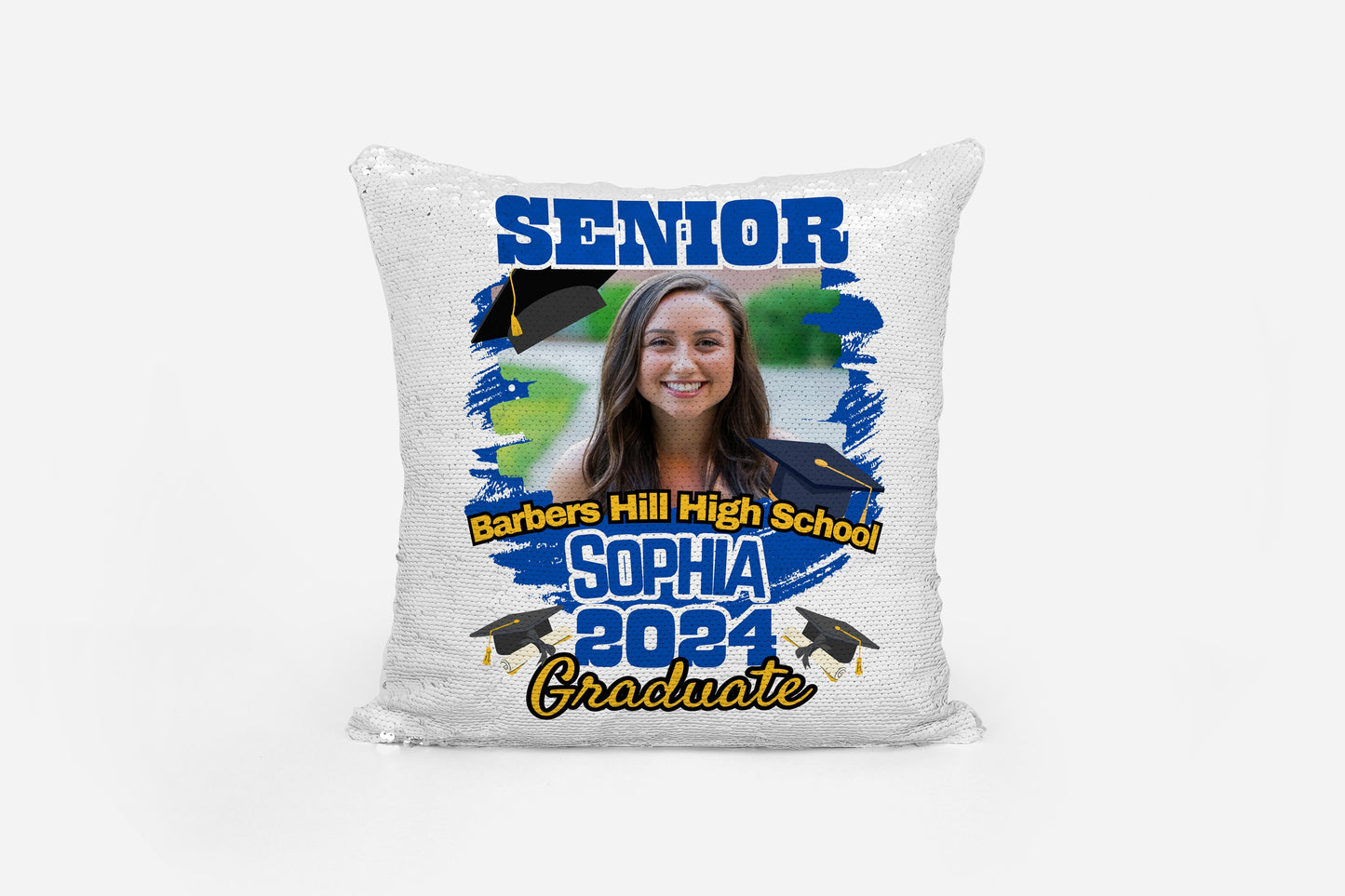 Custom Name Pillow Cover for 2024 Graduation Gift